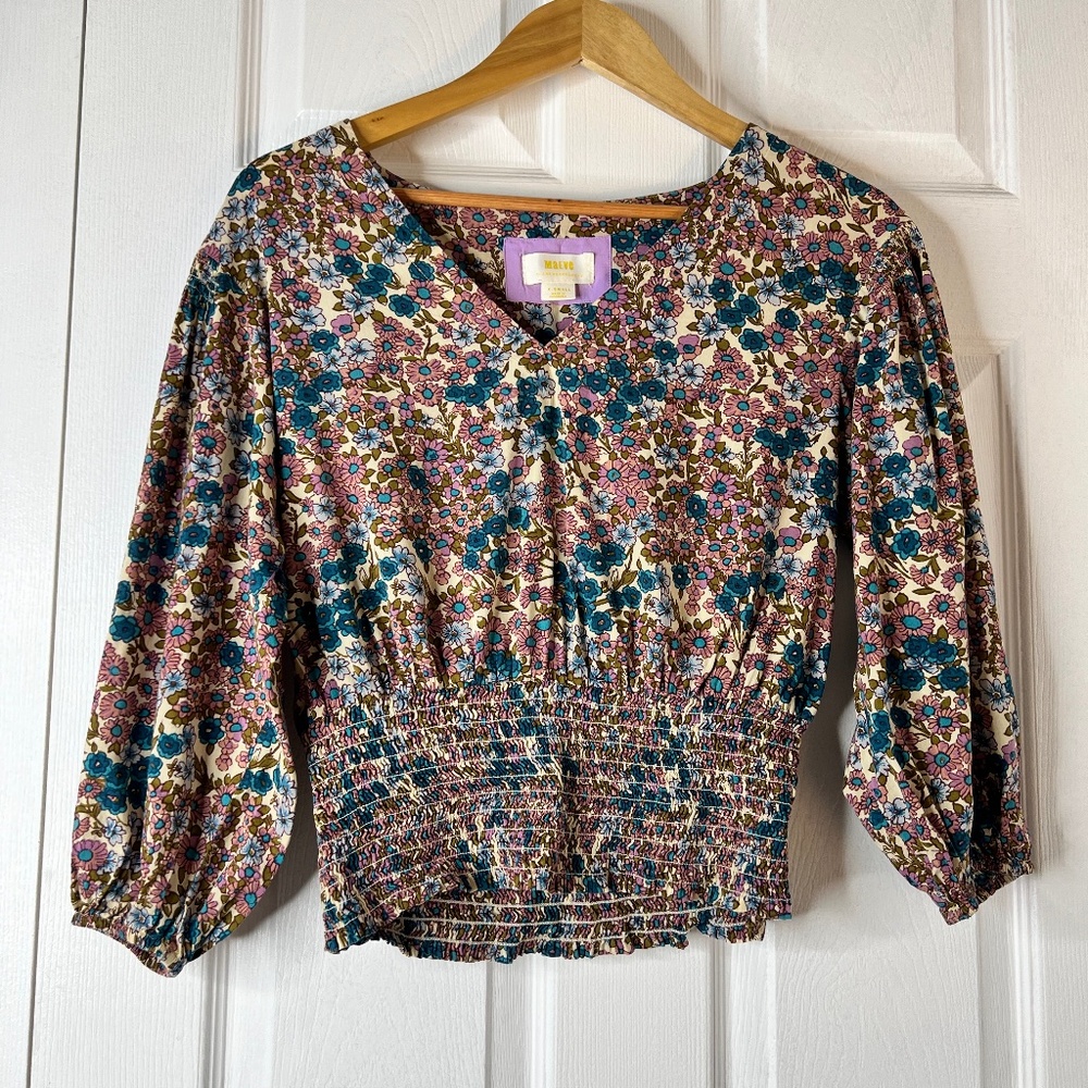 Anthropologie floral Maeve blouse